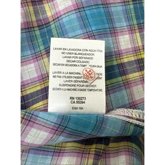 Wrangler Wrancher Pearl Snap Short Sleeve Shirt Plaid Cowgirl Rodeo Women's XXL - Picture 7 of 7